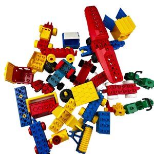 Vintage LEGO Duplo Building Set Vehicle Parts Circus Train Motorcycles Airplane